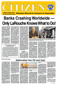 Vol 6 No 8 Aug/Sep 2008. Banks Crashing Worldwide—Only LaRouche Knows What to Do!